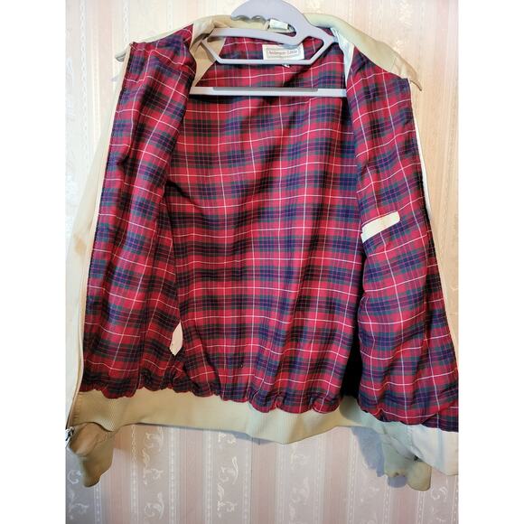 Vintage Anderson Little Harrington Jacket 42 Beige Plaid Lined Classic Coat - Picture 9 of 11